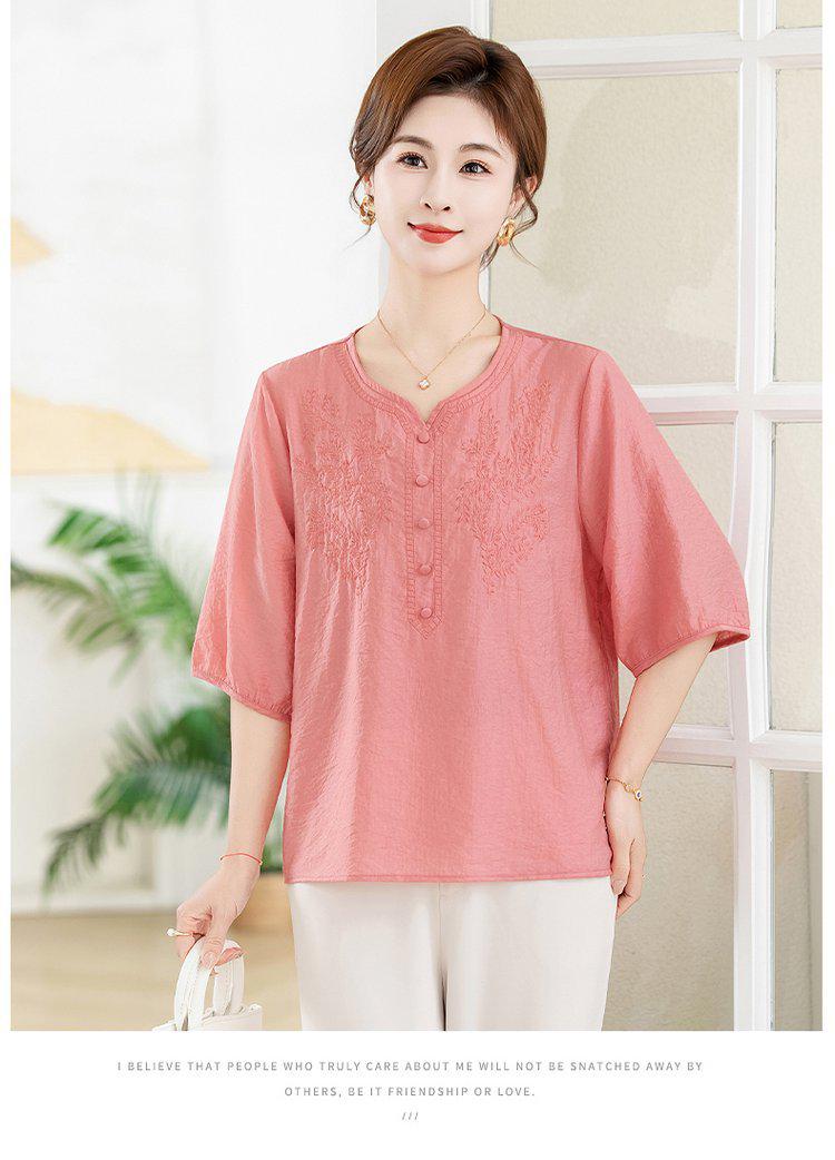 Stylish Slimming Summer Tops for Women: Versatile Short-Sleeved T-Shirts for Middle-Aged and Elderly Moms 2XL (105-120 lbs) рожевий
Stylish Slimming Summer Tops for Women: Versatile Short-Sleeved T-Shirts for Middle-Aged and Elderly Moms 2XL (105-120 lbs) рожевий