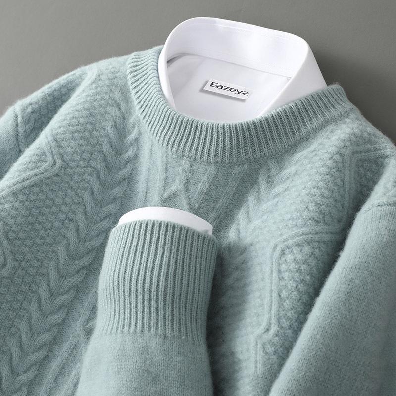 Men s Thick All-Wool Round Neck Jacquard Sweater - Loose Casual Solid Color Triple Extra Large
Men s Thick All-Wool Round Neck Jacquard Sweater - Loose Casual Solid Color Triple Extra Large