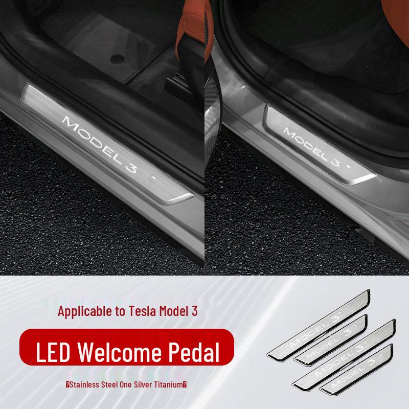 Tesla Model 3/Y Stainless Steel Door Sill Plates
Tesla Model 3/Y Stainless Steel Door Sill Plates