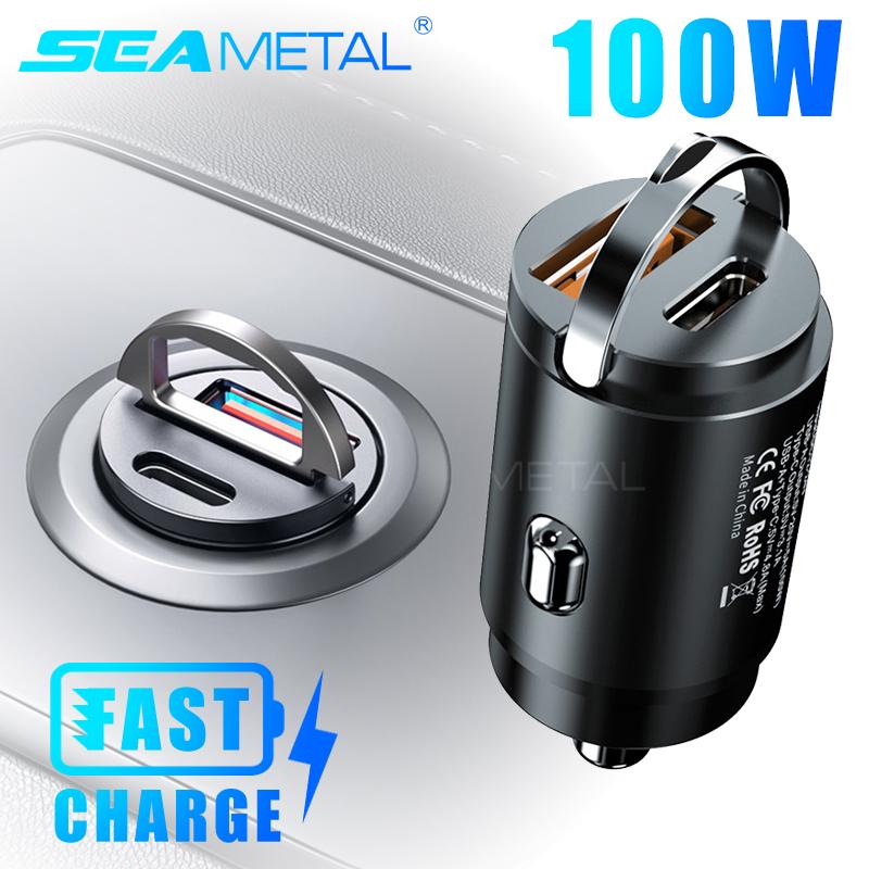 SEAMETAL 100 Вт Автомобильное USB-зарядное устройство Super Charge USB-A USB-C Адаптер прикуривателя Скрытое зарядное устройство для телефона для iPhone Huawei
SEAMETAL 100 Вт Автомобильное USB-зарядное устройство Super Charge USB-A USB-C Адаптер прикуривателя Скрытое зарядное устройство для телефона для iPhone Huawei