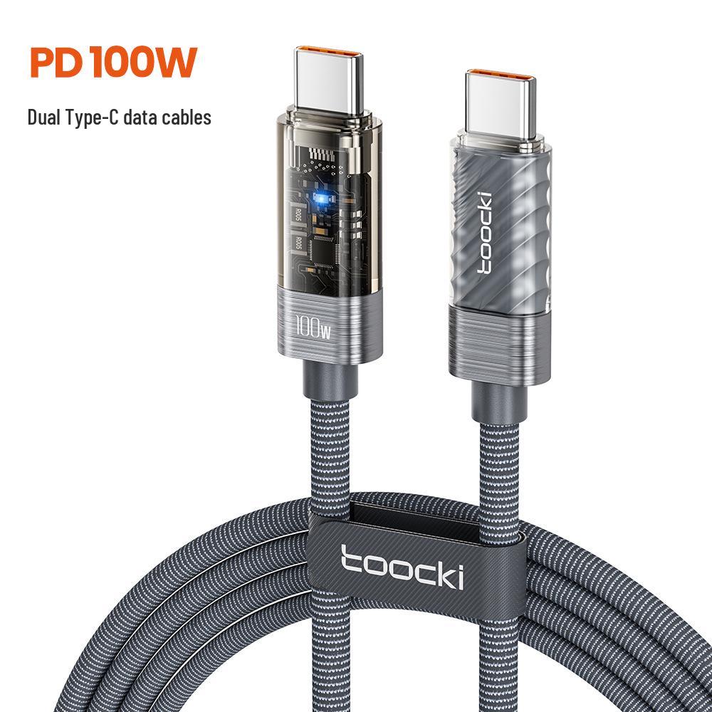 Toocki 100W Auto Power Off Transparent Type-C Cable for Huawei/Xiaomi 1 meter
Toocki 100W Auto Power Off Transparent Type-C Cable for Huawei/Xiaomi 1 meter