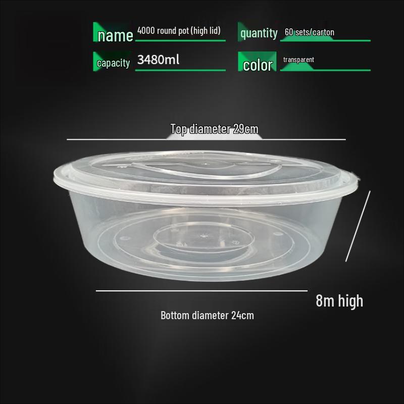 WS 4000ml Disposable Round Takeaway Containers
WS 4000ml Disposable Round Takeaway Containers