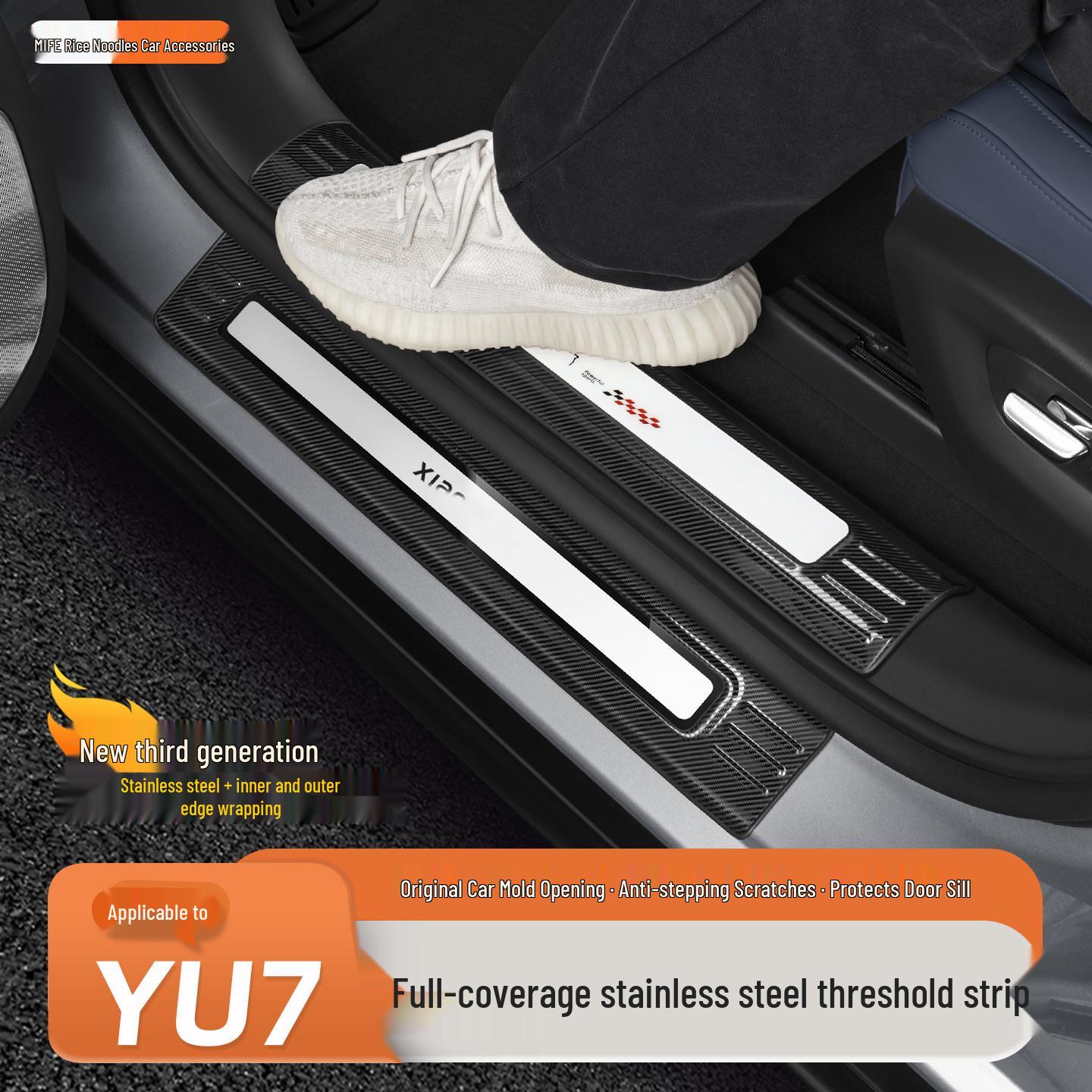 Stainless Steel Rear Trunk Guard Welcome Pedal Sill Protector for Xiaomi YU7 Black Titanium Brushed Exterior Trunk Guard 1pc
Stainless Steel Rear Trunk Guard Welcome Pedal Sill Protector for Xiaomi YU7 Black Titanium Brushed Exterior Trunk Guard 1pc