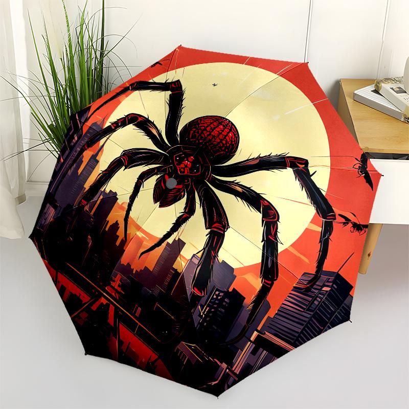 Spider Automatic Folding Umbrella 8 Ribs, Durable Iron Frame, Bright Color Pattern Compact Travel Umbrella, Suitable for Outdoor, Beach and
Spider Automatic Folding Umbrella 8 Ribs, Durable Iron Frame, Bright Color Pattern Compact Travel Umbrella, Suitable for Outdoor, Beach and