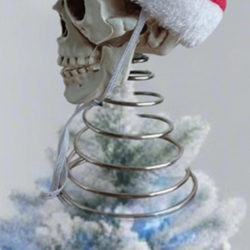 5-inch Christmas Tree Topper Decoration Skull Head With Santa Hat Halloween Tree Topper Skeleton Head Halloween Props CN
5-inch Christmas Tree Topper Decoration Skull Head With Santa Hat Halloween Tree Topper Skeleton Head Halloween Props CN