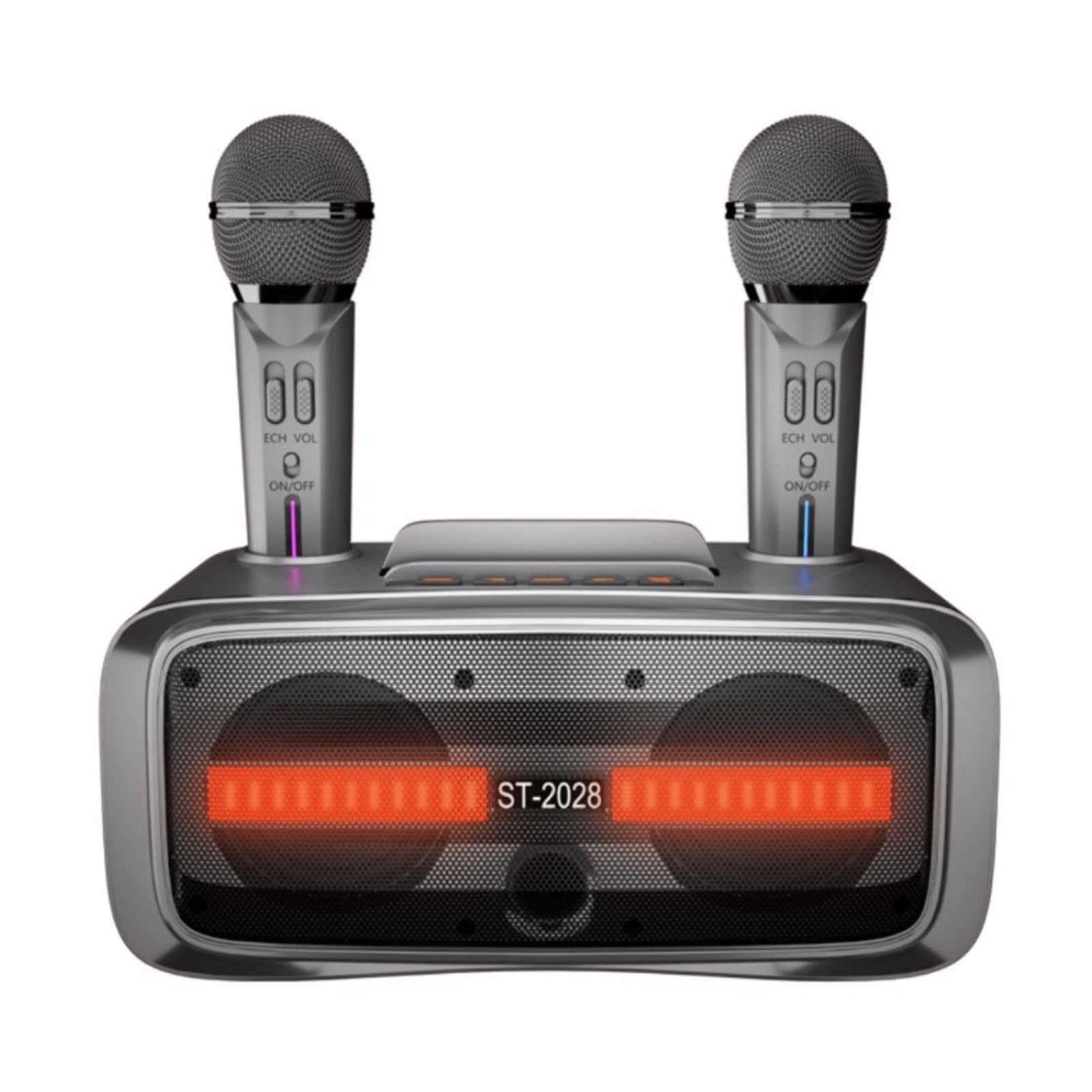 St‑2028 wireless microphone speaker set for home use, karaoke speaker system with 2 microphones, can be connected to smart devices via Bluetooth,
St‑2028 wireless microphone speaker set for home use, karaoke speaker system with 2 microphones, can be connected to smart devices via Bluetooth,