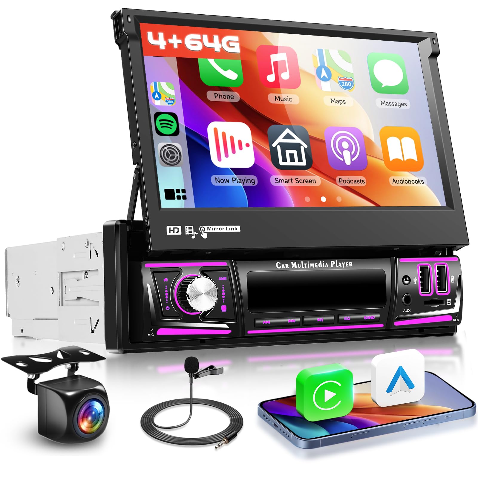 4G 64G 1Din Android Car Stereo Hodozzy Wireless Carplay Android Auto Touch Screen GPS 1 Din Audio Bluetooth Задний вид AUX Два порта USB Carplay, и
4G 64G 1Din Android Car Stereo Hodozzy Wireless Carplay Android Auto Touch Screen GPS 1 Din Audio Bluetooth Задний вид AUX Два порта USB Carplay, и