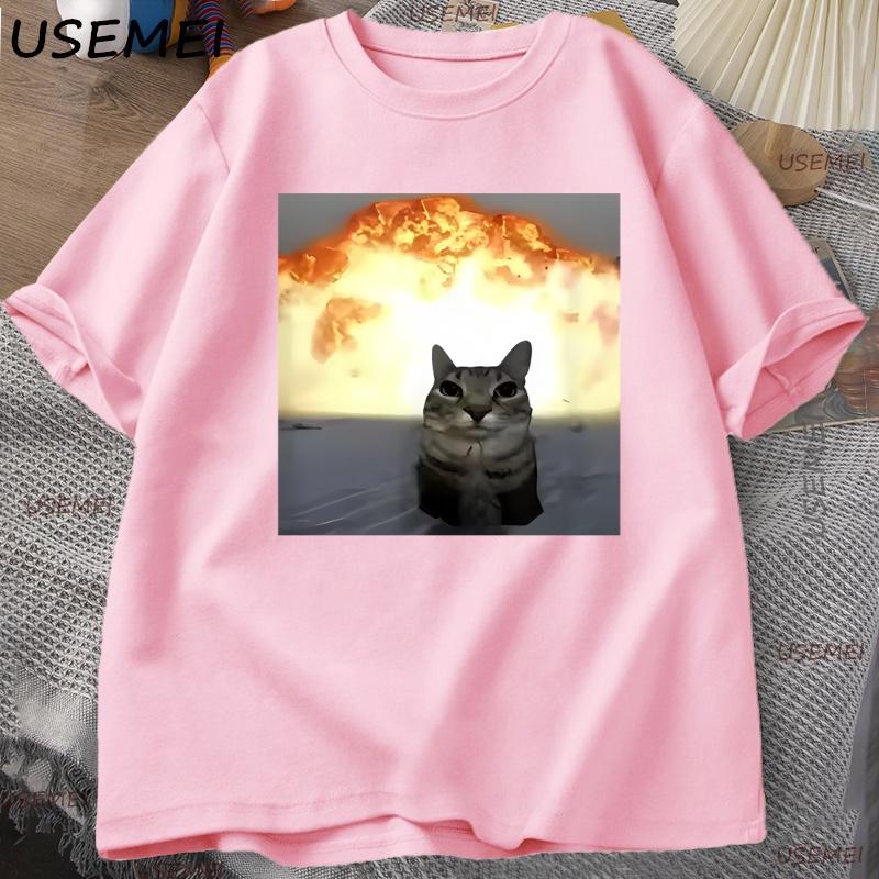Whimsical Cat Explosion Print T-Shirt Men Loose Cotton Funny Short Sleeves T Shirt Cat Lover Tees Unisex Tops Y2k Clothes XL рожевий
Whimsical Cat Explosion Print T-Shirt Men Loose Cotton Funny Short Sleeves T Shirt Cat Lover Tees Unisex Tops Y2k Clothes XL рожевий