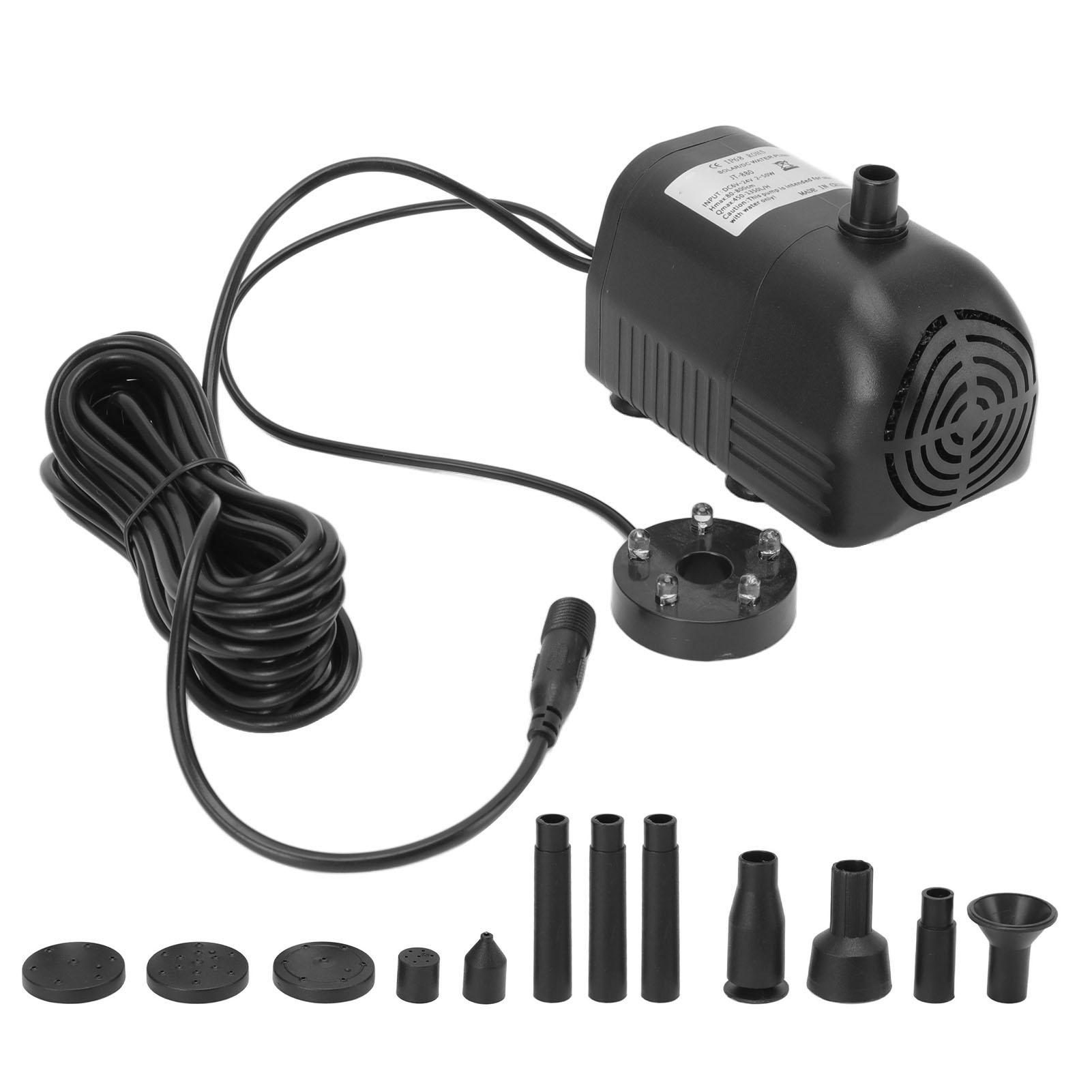 Solar Water Pump ABS Submersible Decorative Fountain Brushless Pump with Light for Garden DC 6V24V
Solar Water Pump ABS Submersible Decorative Fountain Brushless Pump with Light for Garden DC 6V24V