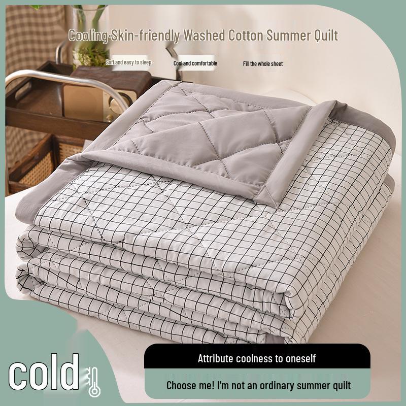 Plaid Washed Cotton Ultrasonic Embossed Summer Air Conditioning Quilt Gift 100*150cm Random Pattern
Plaid Washed Cotton Ultrasonic Embossed Summer Air Conditioning Quilt Gift 100*150cm Random Pattern
