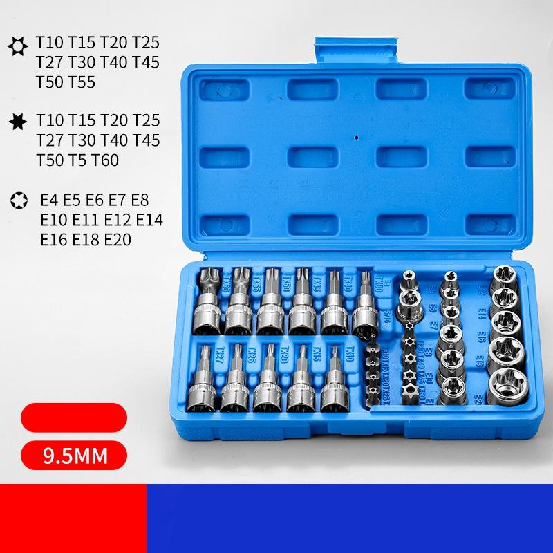 Professional 34pcs Torx Bit Socket & E-Torx Star Socket Set 1/4 3/8 1/2 Drive Male Female E-torx Bits Handheld Tool with Case
Professional 34pcs Torx Bit Socket & E-Torx Star Socket Set 1/4 3/8 1/2 Drive Male Female E-torx Bits Handheld Tool with Case