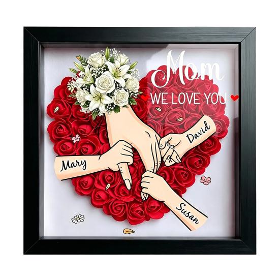 Personalized Mommy I Love You Flower Shadow Box Custom Names Holding Hands Frame Gifts for Mom Grandma from Daughter or Son on Mother s Day S H
Personalized Mommy I Love You Flower Shadow Box Custom Names Holding Hands Frame Gifts for Mom Grandma from Daughter or Son on Mother s Day S H