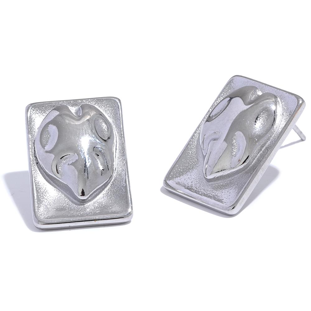 Yhpup Stainless Steel Square Heart Cast Stud Earrings Prevent Allergy Gold Silver Color 18K PVD Plated Stylish Women Jewelry
Yhpup Stainless Steel Square Heart Cast Stud Earrings Prevent Allergy Gold Silver Color 18K PVD Plated Stylish Women Jewelry