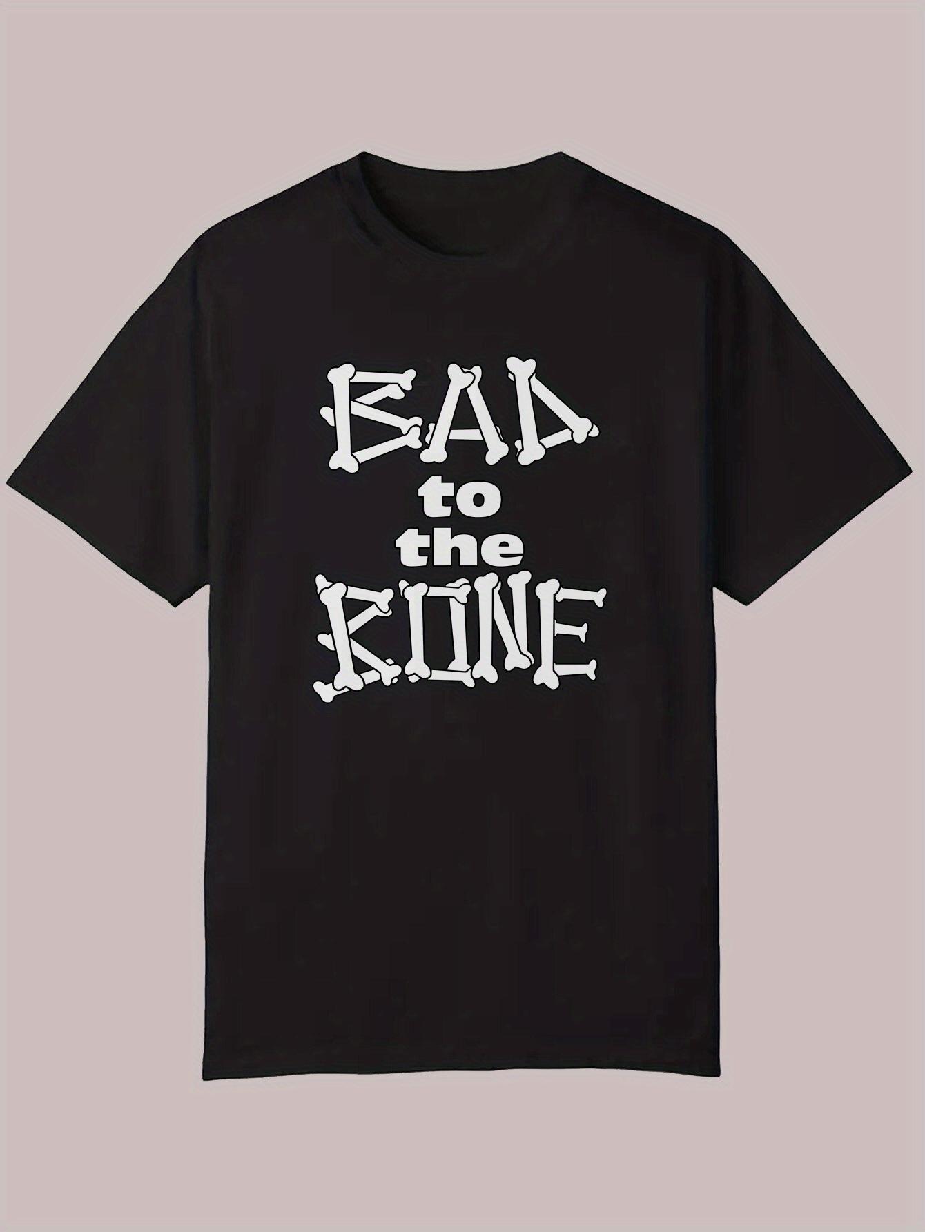 Casual Summer T-shirt - Black Distressed BAD to THE RONE Graphic Tee XXXL
Casual Summer T-shirt - Black Distressed BAD to THE RONE Graphic Tee XXXL