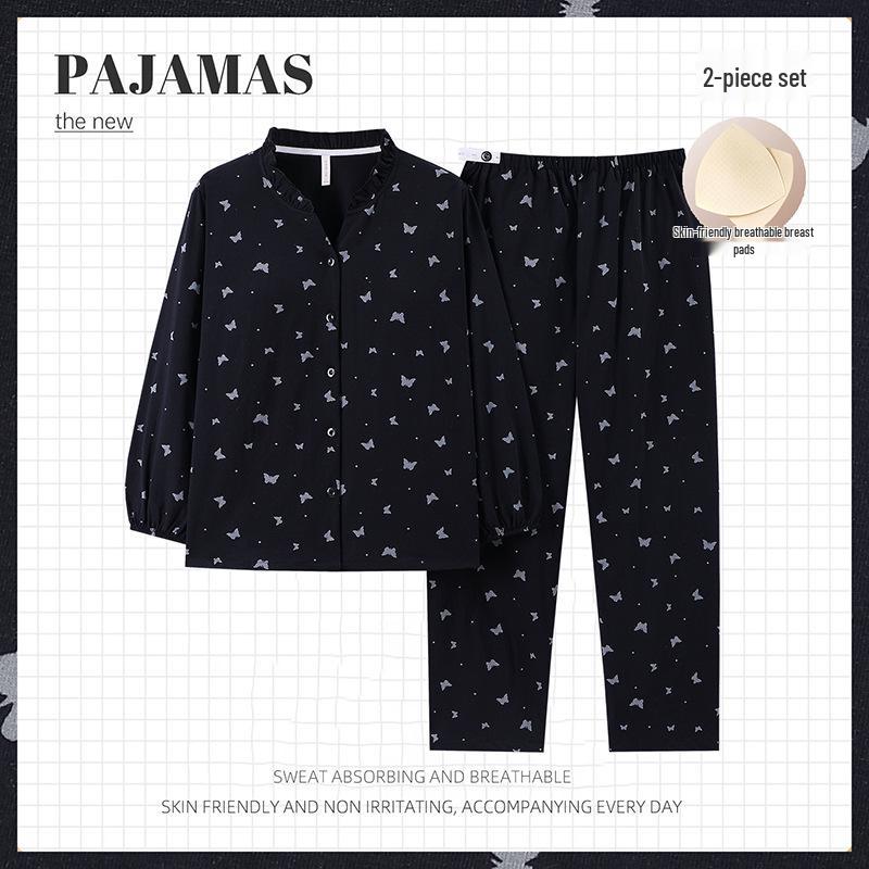 Plus Size Cotton Maternity Pajamas: Long Sleeve Nursing Wear for Spring/Autumn M (recommended for 90-115 jin)
Plus Size Cotton Maternity Pajamas: Long Sleeve Nursing Wear for Spring/Autumn M (recommended for 90-115 jin)