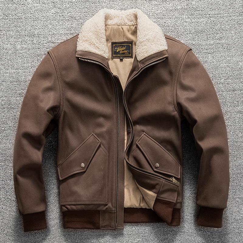 First Layer Cowhide Leather Genuine Leather Jacket Men s Plus Cotton Short Lapel Flight Suit Jacket Winter Large Size Jacket 5XL коричневый
First Layer Cowhide Leather Genuine Leather Jacket Men s Plus Cotton Short Lapel Flight Suit Jacket Winter Large Size Jacket 5XL коричневый