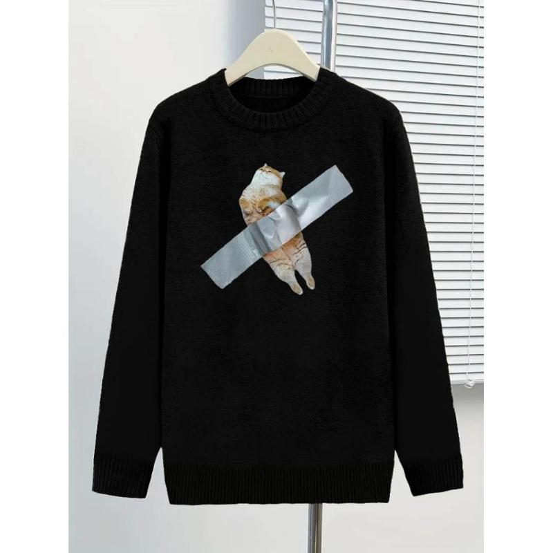 Men s Crew Neck Sweater, Graphic Logo Print, Lightweight Cotton, Spring Autumn Casual Top XXL чёрный
Men s Crew Neck Sweater, Graphic Logo Print, Lightweight Cotton, Spring Autumn Casual Top XXL чёрный