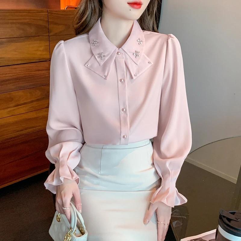 Elegant Long Sleeve Chiffon Shirts Women Autumn Winter Fashion White Blusa Feminina Korean Style Office Ladies Tops Blouses 2XL рожевий
Elegant Long Sleeve Chiffon Shirts Women Autumn Winter Fashion White Blusa Feminina Korean Style Office Ladies Tops Blouses 2XL рожевий