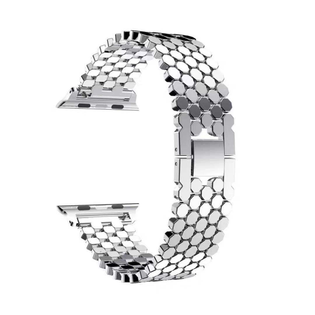 Нержавеющая сталь с покрытием «Рыбья чешуя» для Apple Watch Series 5-9 и SE 22mm серебряный
Нержавеющая сталь с покрытием «Рыбья чешуя» для Apple Watch Series 5-9 и SE 22mm серебряный
