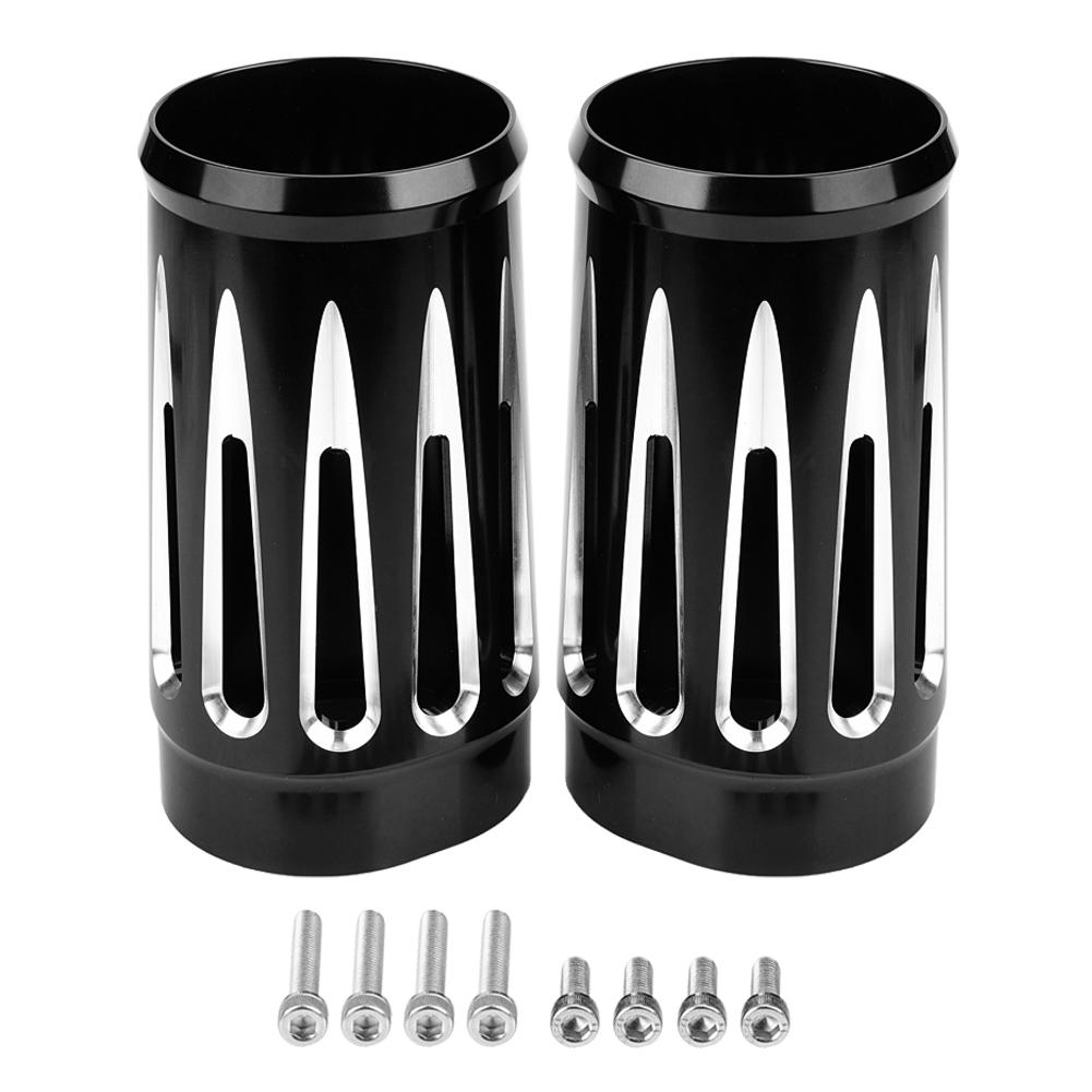1 Pair Aluminium Alloy Upper Fork Boot Slider Fork Shock Covers for Touring FLT FLHR Black чорний
1 Pair Aluminium Alloy Upper Fork Boot Slider Fork Shock Covers for Touring FLT FLHR Black чорний