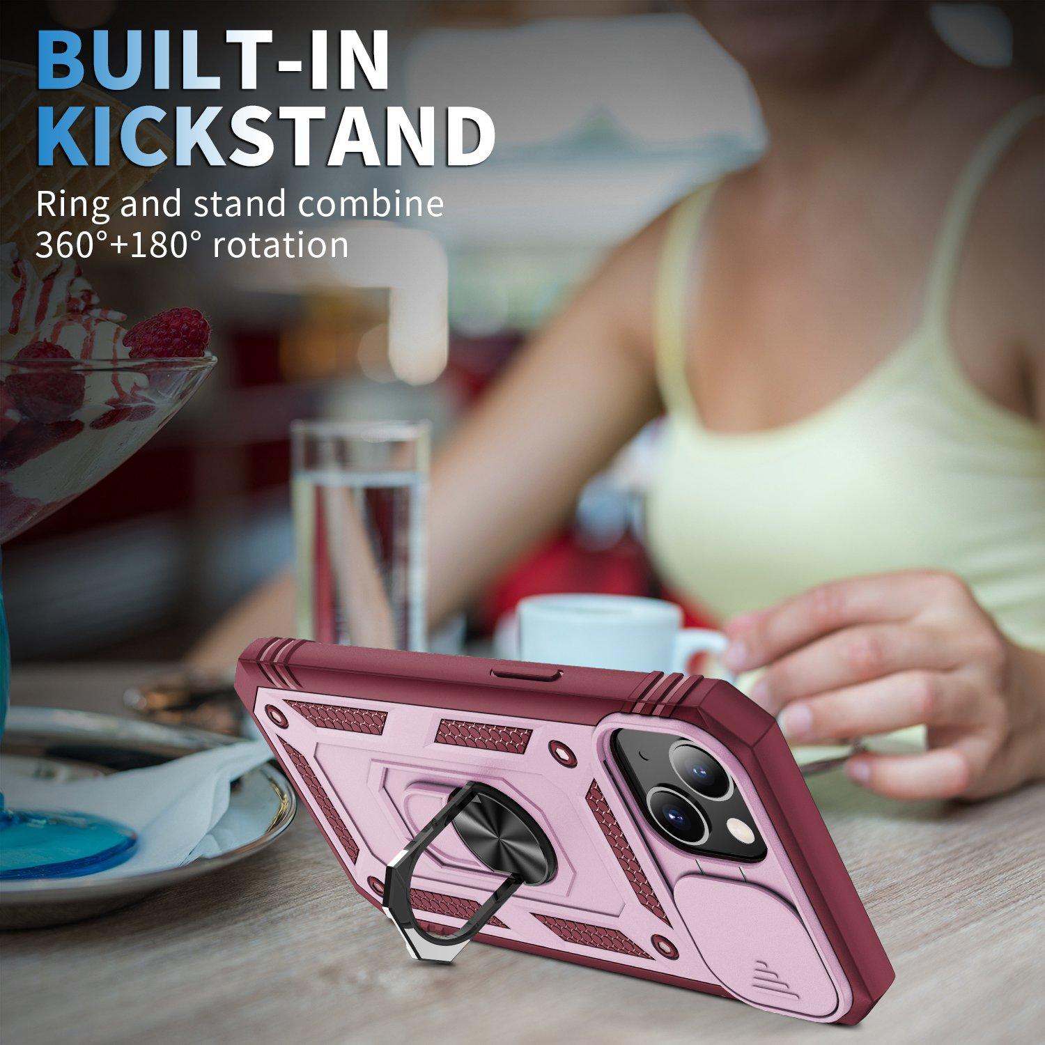 For iPhone 13 6.1 inch Built-in Kickstand Sliding Camera Cover Anti-scratch Anti-drop PC+TPU Mobile Phone Case Shell with Card Clot Sapphire
For iPhone 13 6.1 inch Built-in Kickstand Sliding Camera Cover Anti-scratch Anti-drop PC+TPU Mobile Phone Case Shell with Card Clot Sapphire