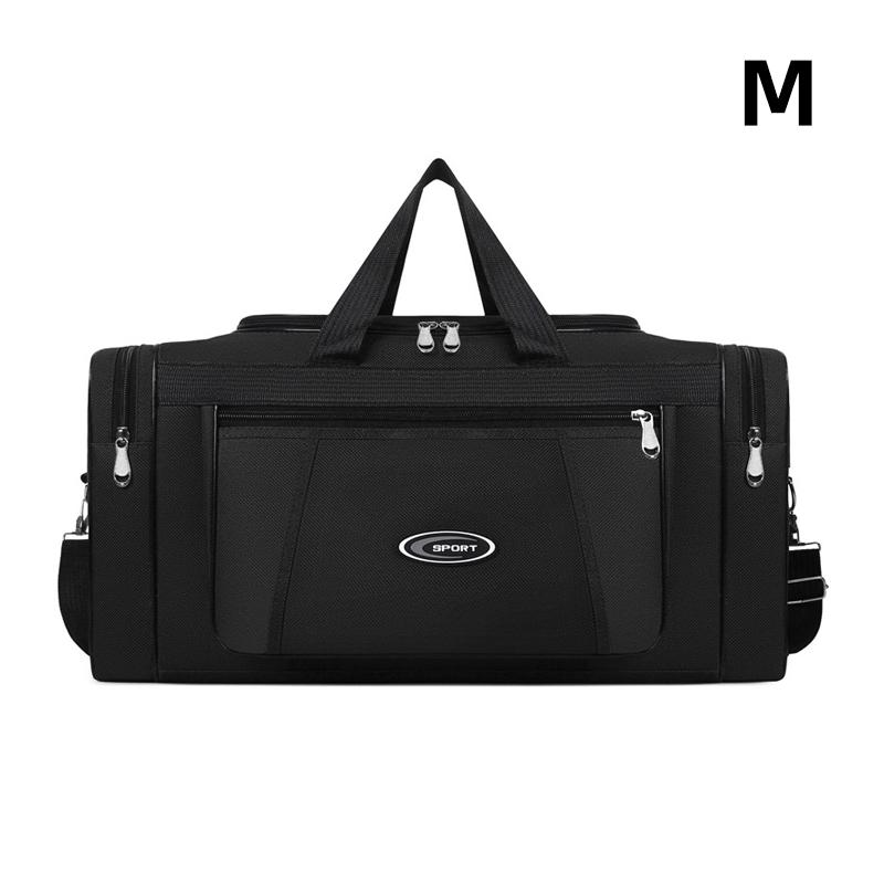 Новая дорожная сумка большой вместимости, модная минималистичная легкая спортивная сумка, складная ручная дорожная сумка для хранения M чёрный
