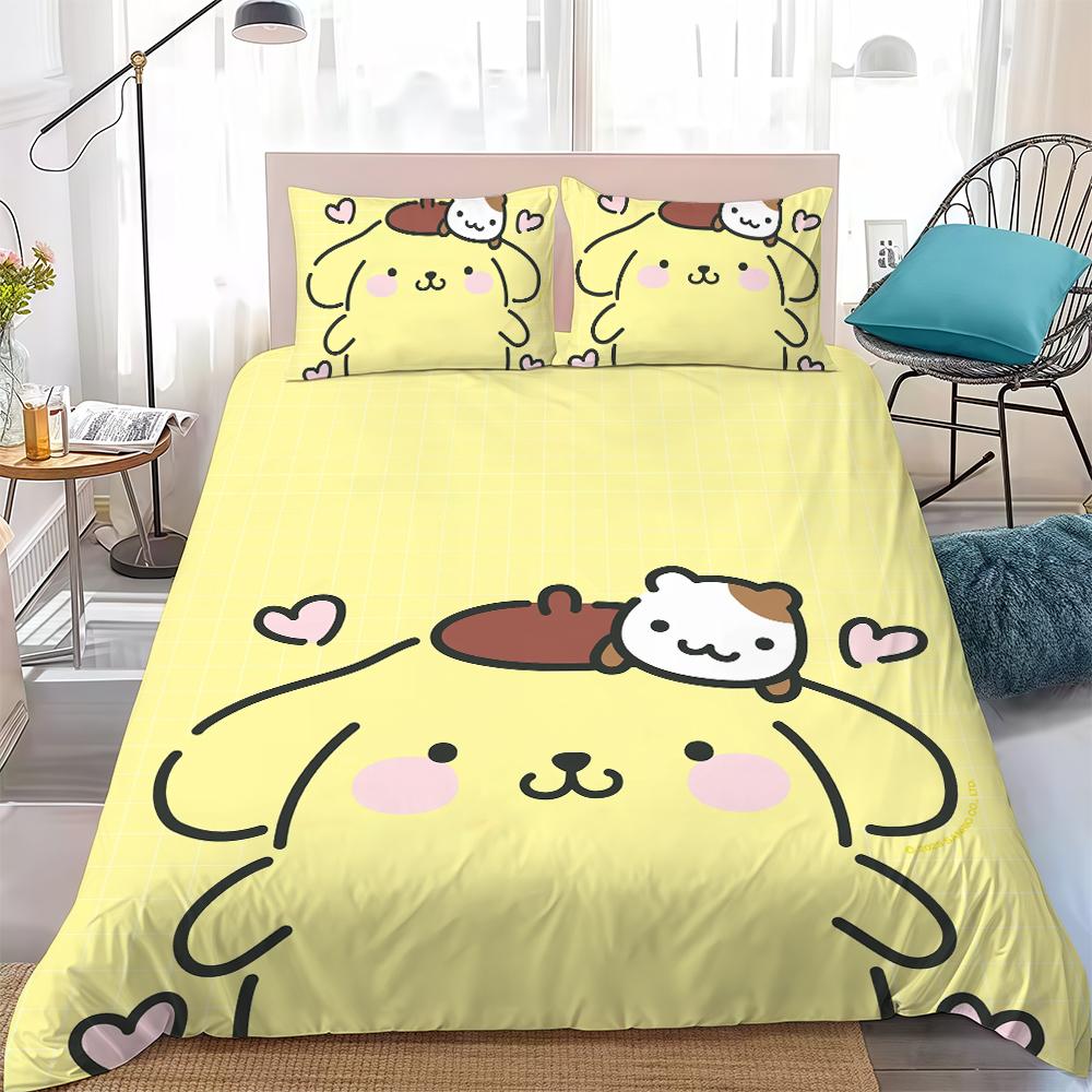 P-Pompompurin Kawaii Duvet Cover Set Home Style Bedding Soft Laundry Cotton Bed 3 Piece Set Student Dormitory Gift 135x200cm
P-Pompompurin Kawaii Duvet Cover Set Home Style Bedding Soft Laundry Cotton Bed 3 Piece Set Student Dormitory Gift 135x200cm