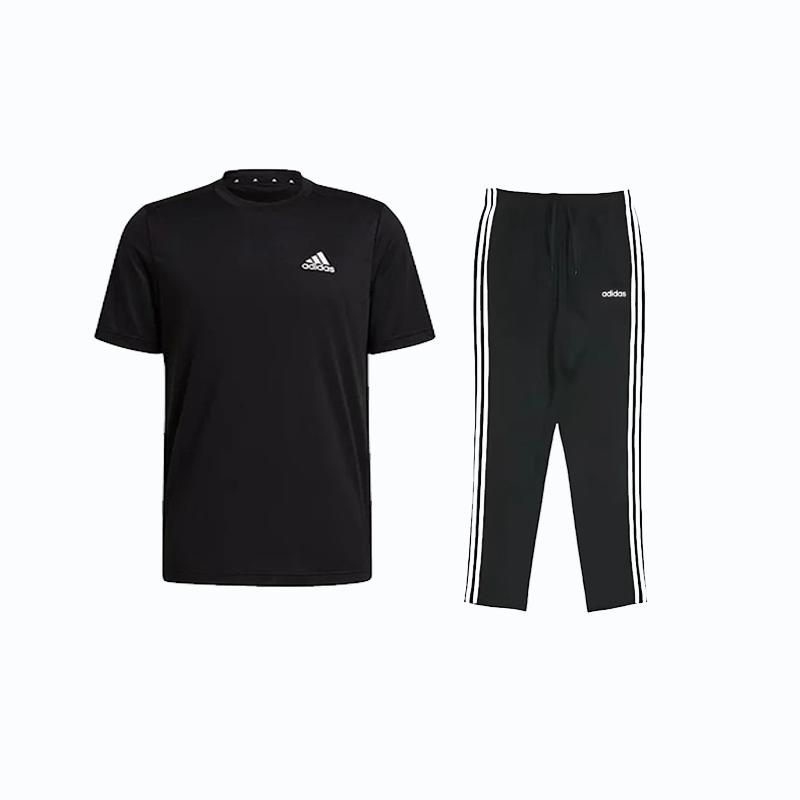 Adidas Logo Quick-Dry Round Neck Short Sleeve T-Shirt Side Three Stripes Knitted Long Pants Casual Sports Suit Men Sportswear Black GM2090+-DU0456 S
Adidas Logo Quick-Dry Round Neck Short Sleeve T-Shirt Side Three Stripes Knitted Long Pants Casual Sports Suit Men Sportswear Black GM2090+-DU0456 S