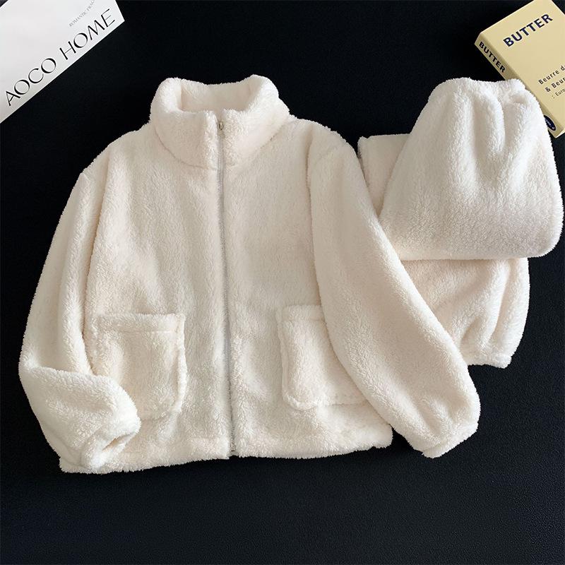 2026 Korean Style Thickened Double-Sided Fleece Winter Outerwear - Fashionable, Casual, Versatile Long Sleeve Home Wear L слоновая кость/белый
2026 Korean Style Thickened Double-Sided Fleece Winter Outerwear - Fashionable, Casual, Versatile Long Sleeve Home Wear L слоновая кость/белый