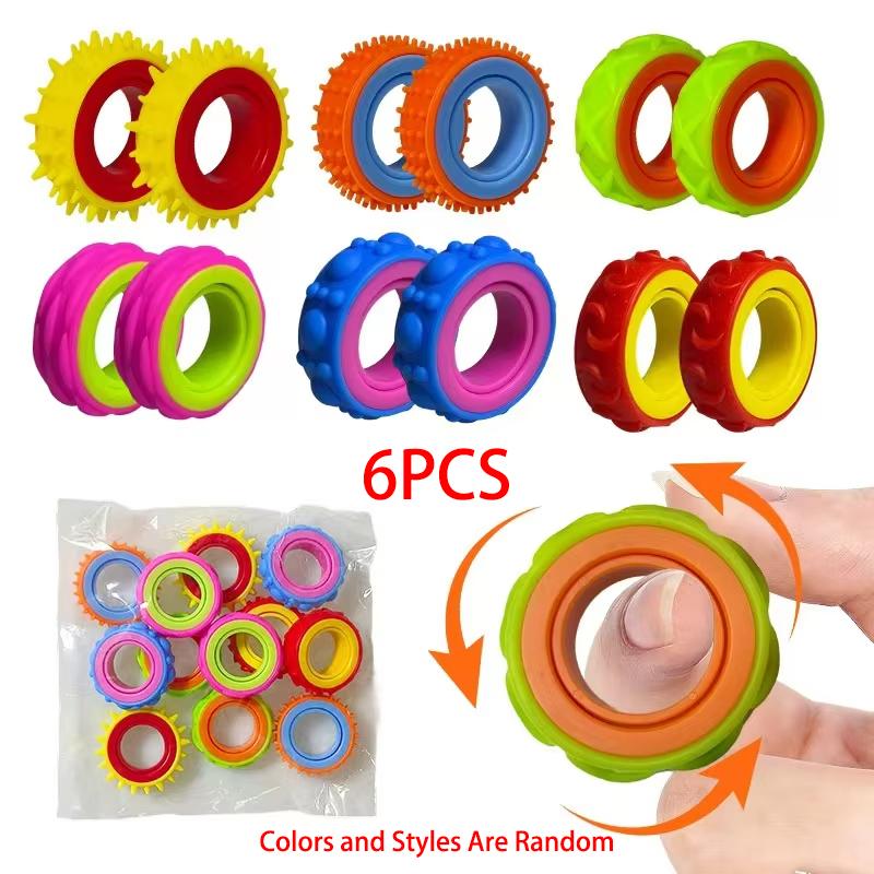 Silicone Rotating Fidget Ring Sensory Finger Spinner Anti-Anxiety Stress Relief Toy For Adults Adhd Autism Quiet Classroom Prize
Silicone Rotating Fidget Ring Sensory Finger Spinner Anti-Anxiety Stress Relief Toy For Adults Adhd Autism Quiet Classroom Prize
