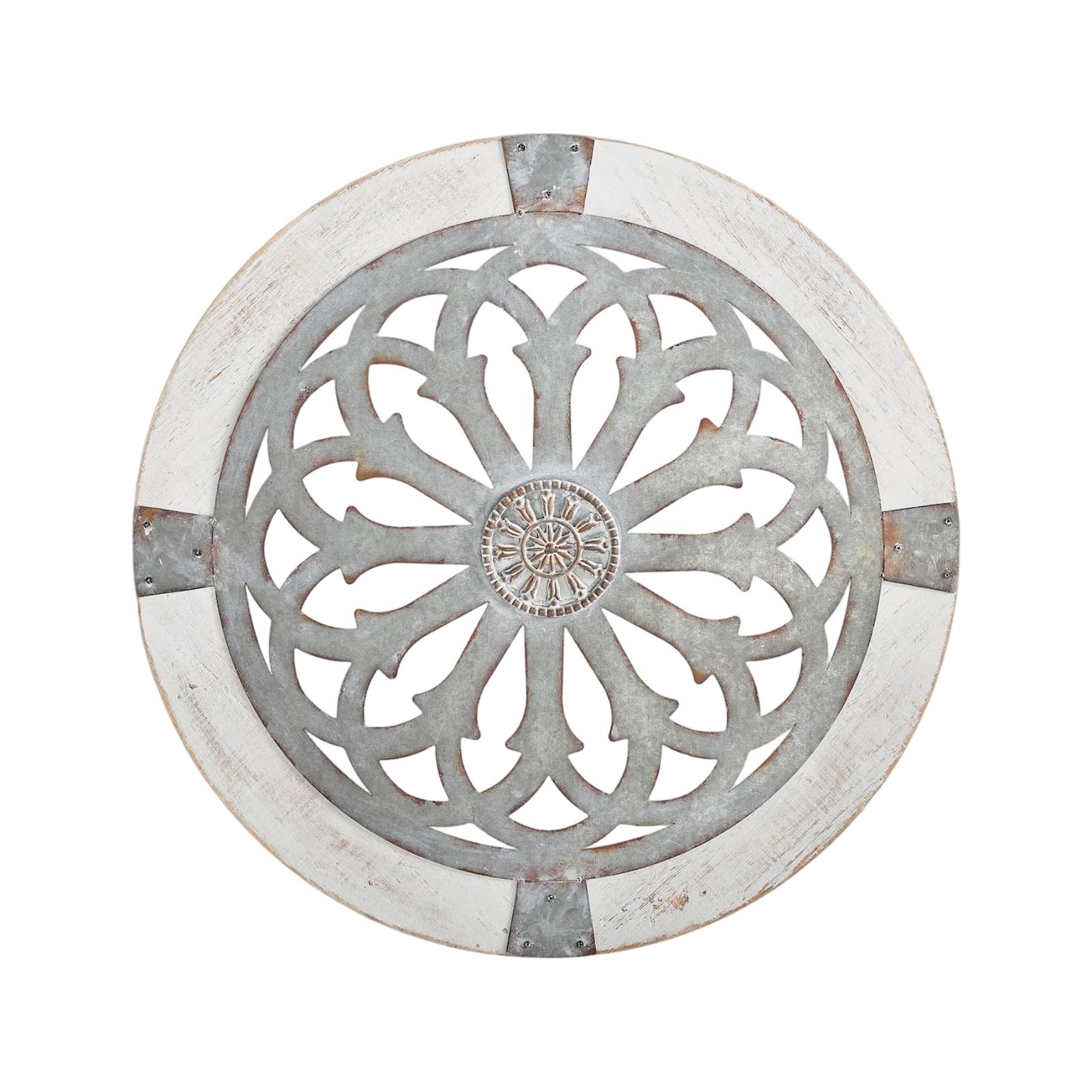 Round Wall Decor Metal Flower Design with Wooden Frame Rustic Style Indoor Outdoor Suitable for Home Office Cafe Decoration One Size
Round Wall Decor Metal Flower Design with Wooden Frame Rustic Style Indoor Outdoor Suitable for Home Office Cafe Decoration One Size