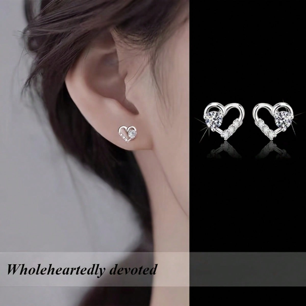 1 Pair of Cute Heart-shaped Earrings for Ladies, Sweet and Romantic Earrings, Suitable for Daily Wear and Holiday Gift Giving срібний
1 Pair of Cute Heart-shaped Earrings for Ladies, Sweet and Romantic Earrings, Suitable for Daily Wear and Holiday Gift Giving срібний