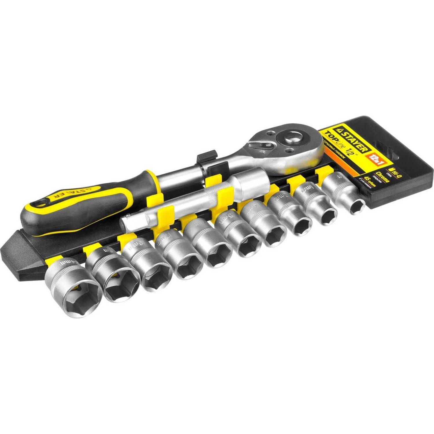 Набор торцевых головок Stayer 27750-h12 Standard
Набор торцевых головок Stayer 27750-h12 Standard