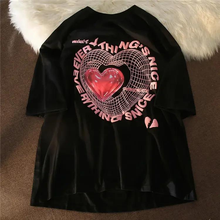 Oversized T Shirt Love Graphic Tshirts Womens New Cute Tees Couple Tshirt Streetwear Y2k Tops Harajuku Sweet Clothing S
Oversized T Shirt Love Graphic Tshirts Womens New Cute Tees Couple Tshirt Streetwear Y2k Tops Harajuku Sweet Clothing S
