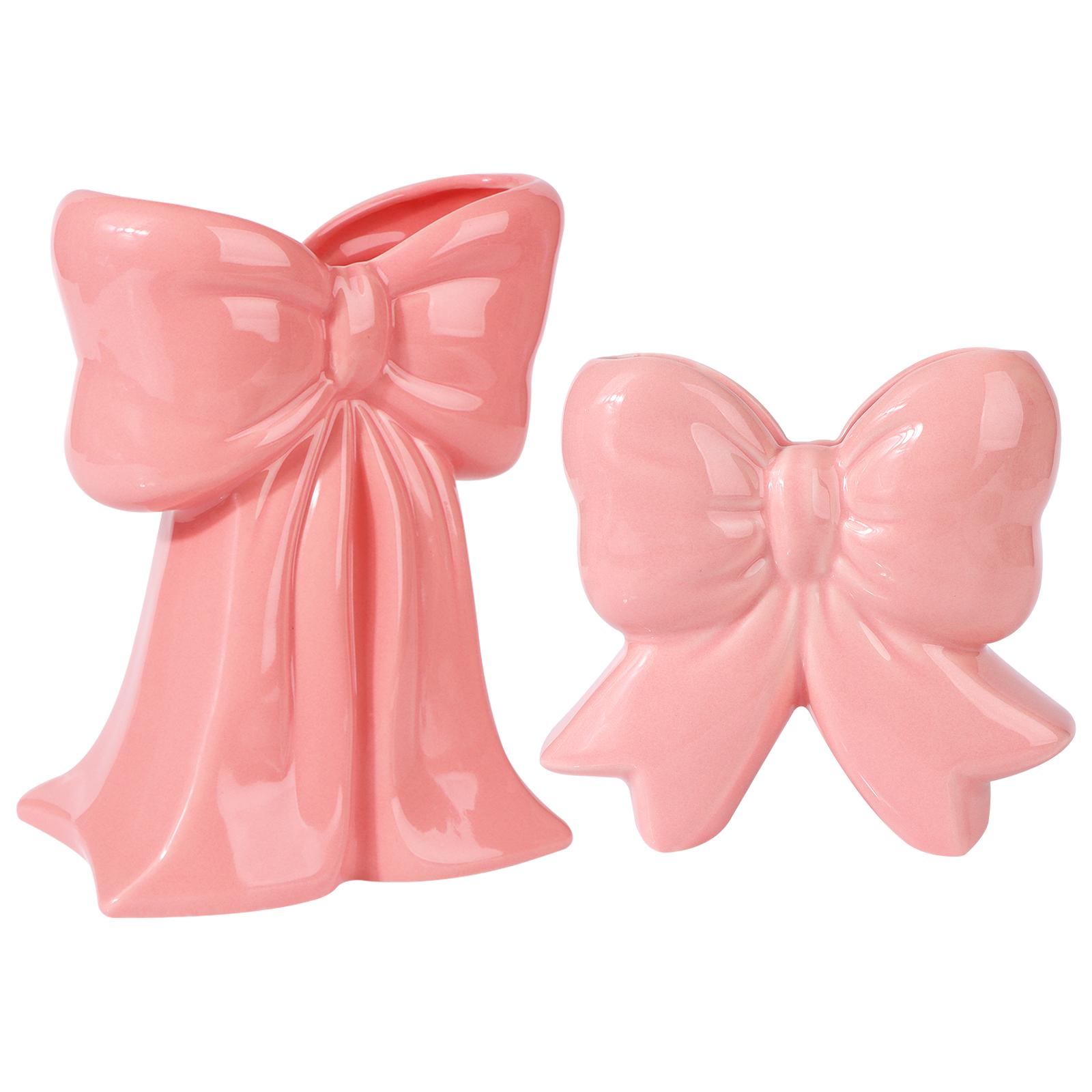 2Pcs Ceramic Bow Vase Pink Coquette Flower Makeup Brush Pen Holder Contemporary Design Decorative Gifts Table Living Christmas
2Pcs Ceramic Bow Vase Pink Coquette Flower Makeup Brush Pen Holder Contemporary Design Decorative Gifts Table Living Christmas