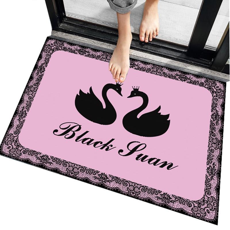 Геометрия Домашний Декор Ковер Моющийся Нескользящий Добро пожаловать Входной Дверной Коврик Европейский Foral Гостиная Спальня Кухня Ванная Напольный Коврик 40x60cm