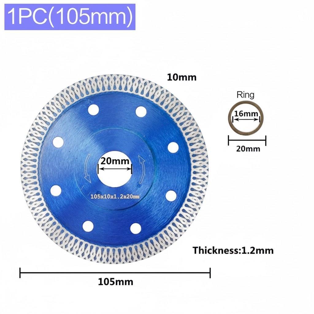 105 115 125mm Diamond Saw Blade for Ceramic Tile Granite Marble Cutting Disc Wheel Stone Tool
105 115 125mm Diamond Saw Blade for Ceramic Tile Granite Marble Cutting Disc Wheel Stone Tool