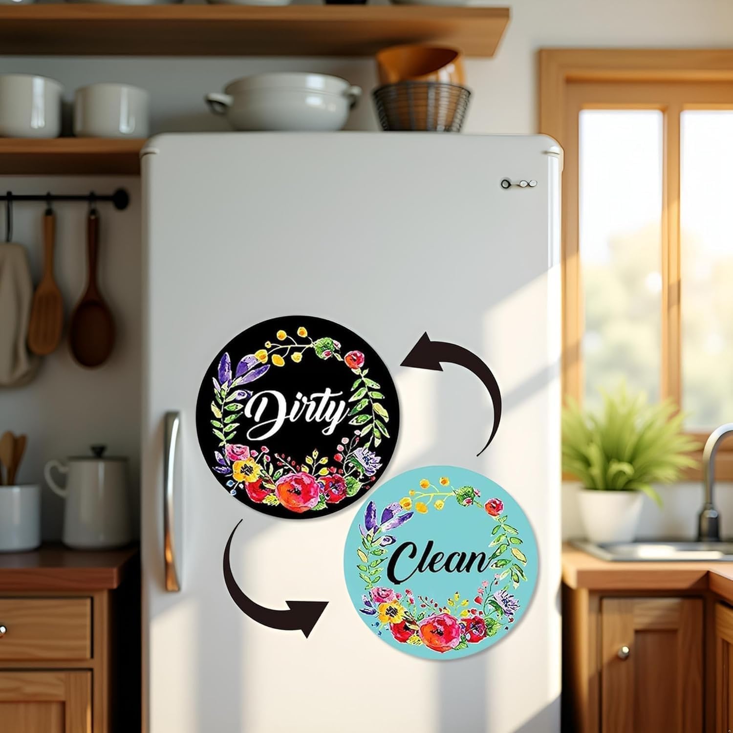 Flower Dirty Clean Dishwasher Magnet,Kitchen Reversible Dish Washer Sign, Refrigerator Magnet Flip with Magnetic Plate,Dishwasher Clean Dirty Sign
Flower Dirty Clean Dishwasher Magnet,Kitchen Reversible Dish Washer Sign, Refrigerator Magnet Flip with Magnetic Plate,Dishwasher Clean Dirty Sign