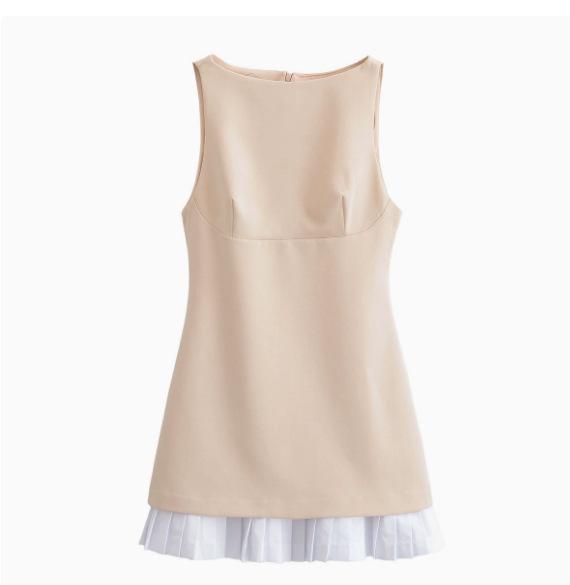 European & American Women s Slimming Color-Block Poplin Patchwork Short Dress - Fashionable Temperament Style Large брудно-білий
European & American Women s Slimming Color-Block Poplin Patchwork Short Dress - Fashionable Temperament Style Large брудно-білий