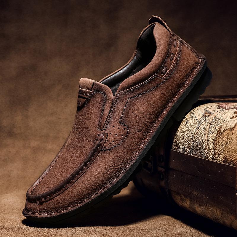 The first layer of cowhide men s shoes autumn new outdoor casual shoes soft sole foot cover middle-aged and elderly foot cover leather shoes one Shoes 38 темно-коричневого кольору
The first layer of cowhide men s shoes autumn new outdoor casual shoes soft sole foot cover middle-aged and elderly foot cover leather shoes one Shoes 38 темно-коричневого кольору
