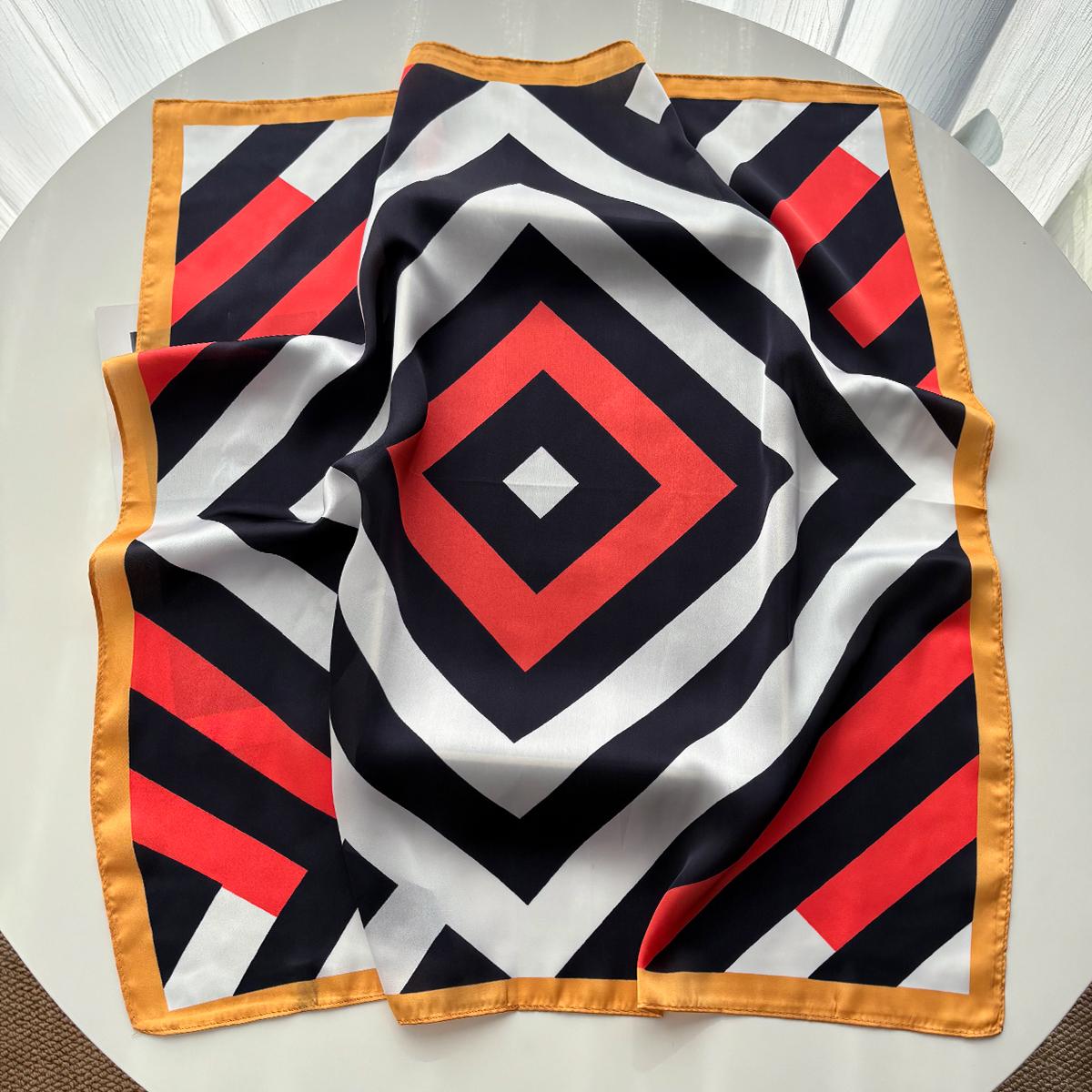Abstract Printed Square Scarf For Women Elegant Imitation Silk Scarves Bandanas Hijab Neckerchief Luxury Shawl Wraps
Abstract Printed Square Scarf For Women Elegant Imitation Silk Scarves Bandanas Hijab Neckerchief Luxury Shawl Wraps