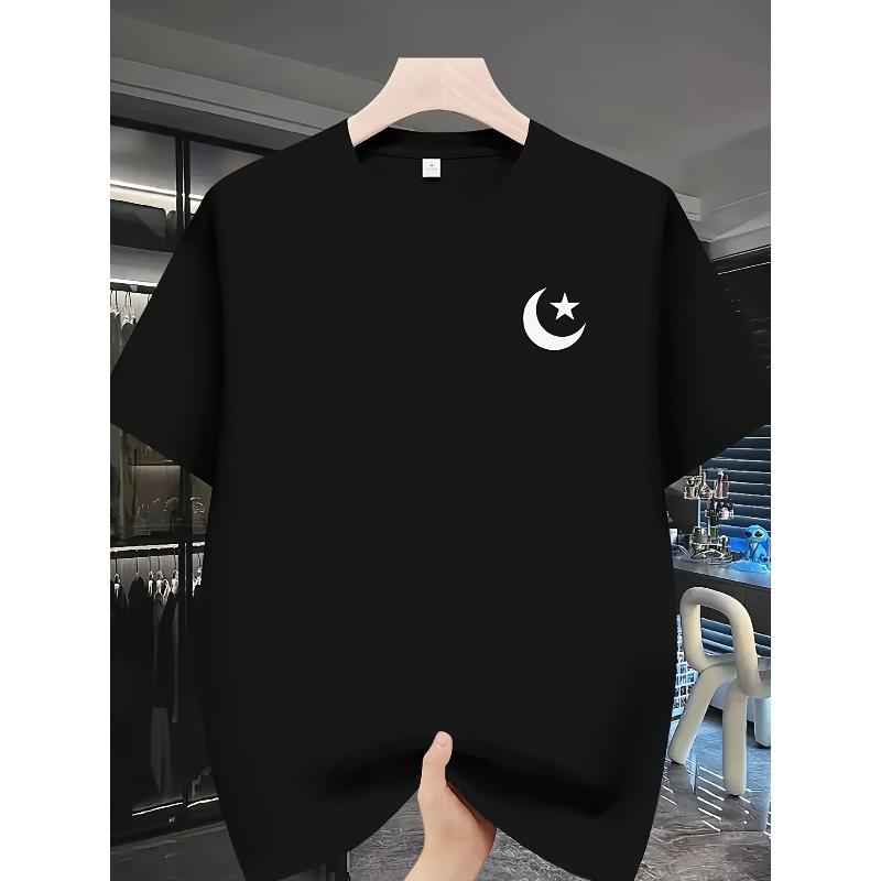 European sizes Men S Summer Round-Neck Print Top, Youthful Style for Fathers, T-Shirt Featuring Stars And Moons, Print Polyester T-Shirt 4XL чорний
European sizes Men S Summer Round-Neck Print Top, Youthful Style for Fathers, T-Shirt Featuring Stars And Moons, Print Polyester T-Shirt 4XL чорний