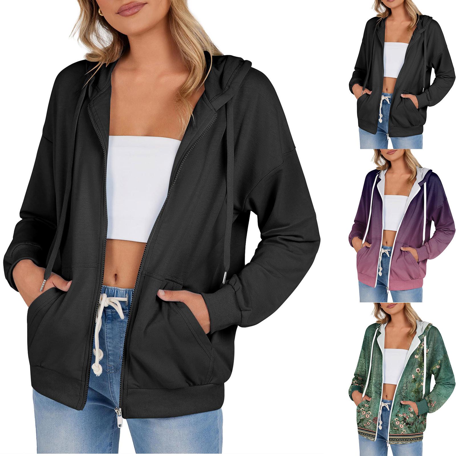 Women s Casual Fashion Long Sleeve Zipper Gradient Stripe Printed Hooded Sweatshirt S
Women s Casual Fashion Long Sleeve Zipper Gradient Stripe Printed Hooded Sweatshirt S