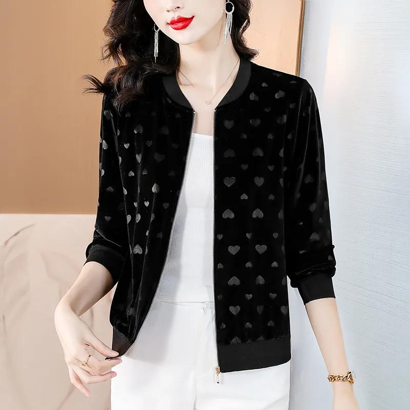 Spring and Autumn Fashion Golden Velvet Short Jacket Ladies Loose Baseball Uniform Cardigan Top XXXXL
Spring and Autumn Fashion Golden Velvet Short Jacket Ladies Loose Baseball Uniform Cardigan Top XXXXL