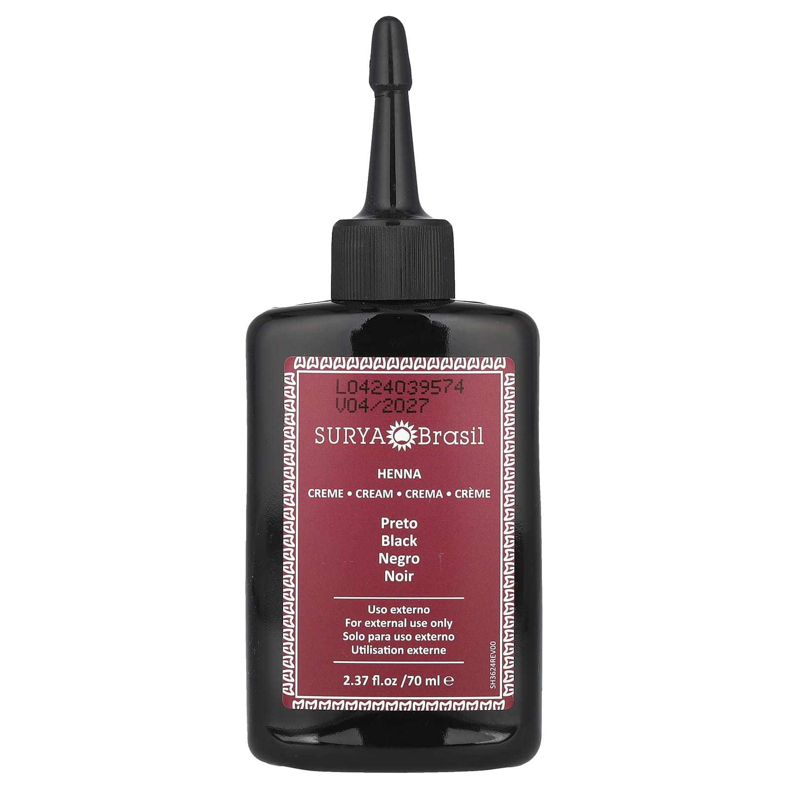 Henna Cream, Semi-Permanent Vegan Hair Dye for Gray Hair Covering and Toner for Bleached Hair, Black, 70 Ml (2.37 Fl Oz)
Henna Cream, Semi-Permanent Vegan Hair Dye for Gray Hair Covering and Toner for Bleached Hair, Black, 70 Ml (2.37 Fl Oz)