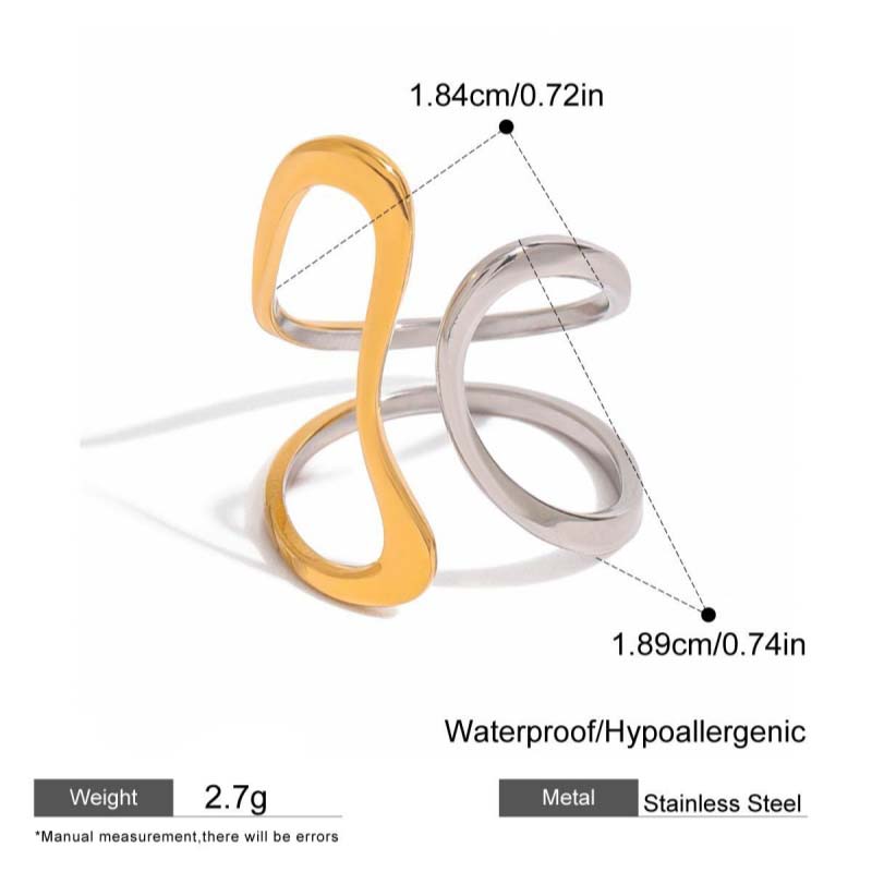 Stainless Steel Women Men Two Tone Rings Geometric Aesthetic Adjustable Open Finger Ring Fashion Party Zircon Gifts Wholesale
Stainless Steel Women Men Two Tone Rings Geometric Aesthetic Adjustable Open Finger Ring Fashion Party Zircon Gifts Wholesale