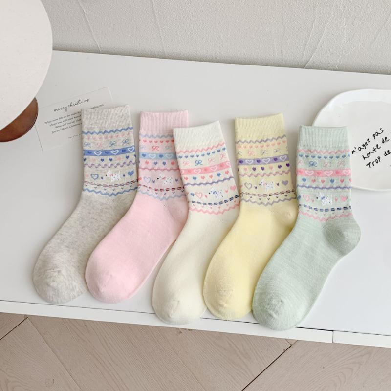 Ladies Spring and Summer Thin Fresh Sweet Sweat Absorbing Breathable Leisure Commuting Tube Cotton Socks 1 pair бежевий/сірий
Ladies Spring and Summer Thin Fresh Sweet Sweat Absorbing Breathable Leisure Commuting Tube Cotton Socks 1 pair бежевий/сірий