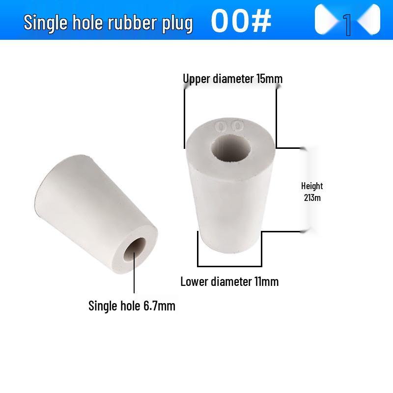 Drilled Rubber Stopper for Laboratory Flasks and Test Tubes
Drilled Rubber Stopper for Laboratory Flasks and Test Tubes