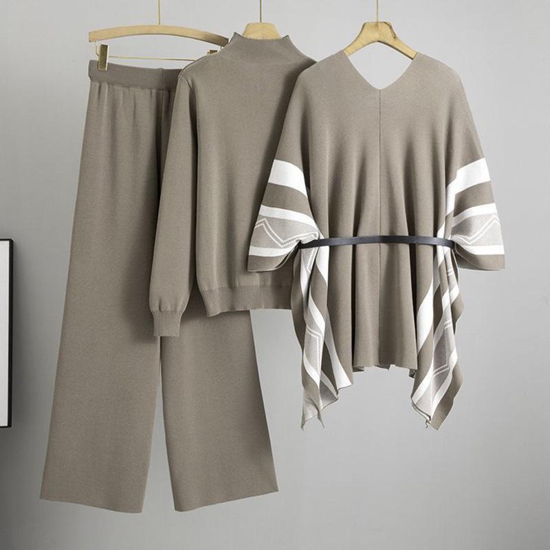 Женские костюмы комплекты хлопок большой размер однотонный широкие брюки утолщенный свитер комплект длинные брюки оверсайз кардиган вязаный костюм-тройка XXL хаки
Женские костюмы комплекты хлопок большой размер однотонный широкие брюки утолщенный свитер комплект длинные брюки оверсайз кардиган вязаный костюм-тройка XXL хаки