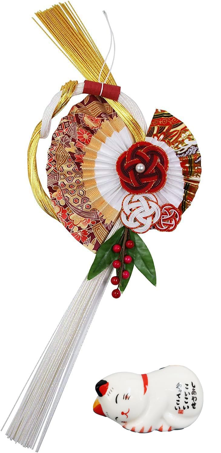 Osaka Choseido New Decoration for the Shimenawa Modern and Stylish Shimekazari Wreath with Approximately 38cm Layered Plum Blossom Beckoning Cat
Osaka Choseido New Decoration for the Shimenawa Modern and Stylish Shimekazari Wreath with Approximately 38cm Layered Plum Blossom Beckoning Cat